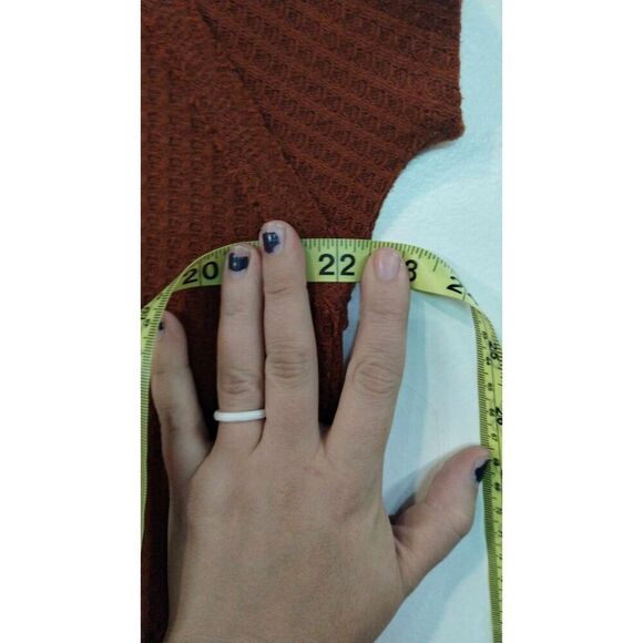 Mudd Dark Clay Ribbed Hi-Low tee - Picture 4 of 5